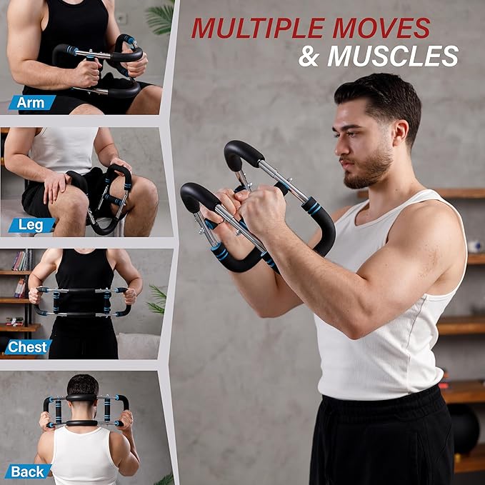 Adjustable Twister Arm Trainer – Modular Upper Body Resistance Trainer for Home Workouts, Multiple Resistance Options Available, with Grip & Finger Training Tools and Carry Bag