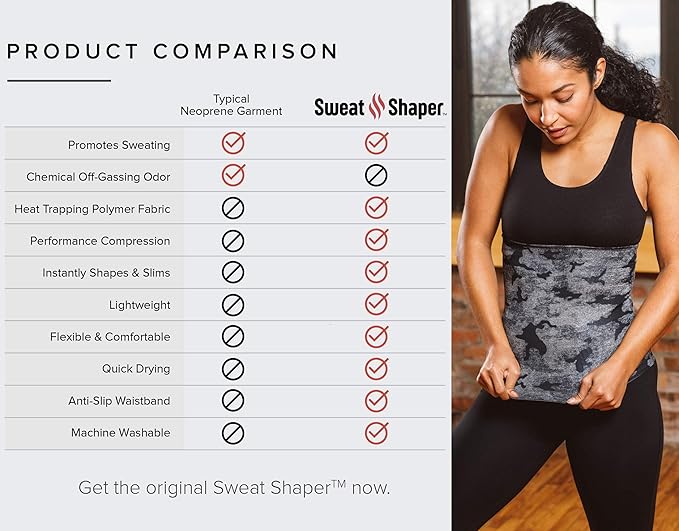Sweat Shaper Waist Trimmer for Women, Waist Trainer Sauna Belt, Neoprene-free Waist Cincher, Thermo Sauna Slimming Belt