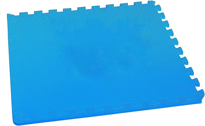 BalanceFrom 36 Piece Foam Floor Mat Puzzle Tiles, 1/2” Thick, 144 Sq Ft, Blue