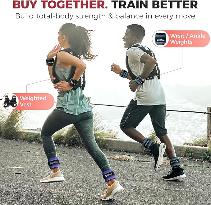 BAGAIL Comfort-Fit Weighted Vest for Woman, Even Weight Distribution, Faster Weight Loss, No-Chafe or Bounce for Walking & Running with Detachable Phone Pouch & Reflective Stripes (Available 5-30lbs)