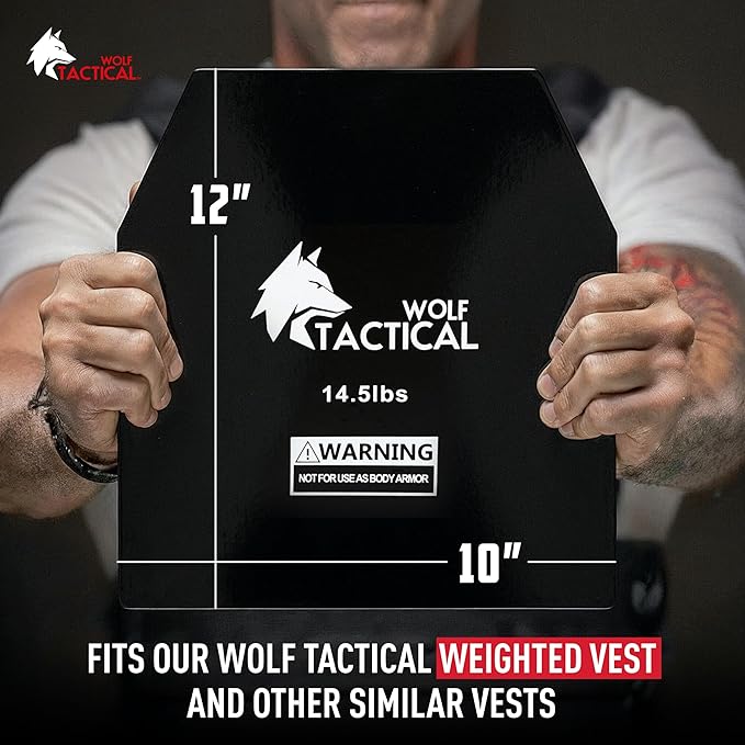WOLF TACTICAL Weight Vest Plates - 5.75/8.75/14.5/19.75LB Pairs - WODs, Strength Training, Running, Heavy Workouts