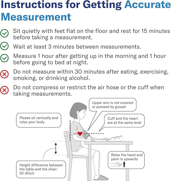 Alcedo Blood Pressure Monitor for Home Use, Automatic Digital BP Machine with Large Cuff for Upper Arm, LCD Screen, 2x120 Memory, Talking Function