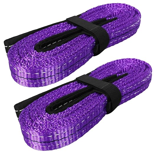 Lift Sling Straps,1" x 6' 2-Ply Heavy Duty Flat Eye Lift Slings,Polyester Lifting Strap Nylon Tree Saver Recovery Strap Web Sling Rigging Moving Tow Hoist Gear Straps 3200 lb 2600 lb 6400 lb 2 Pack