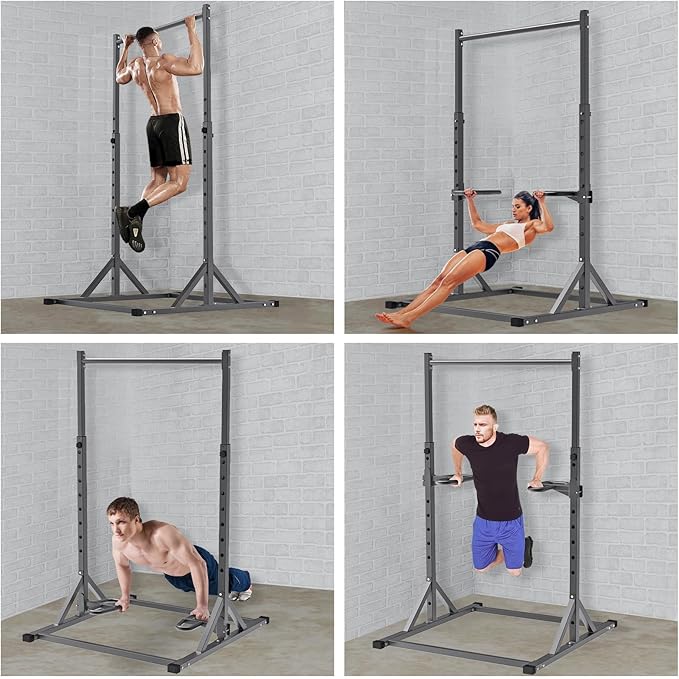 SELEWARE Power Cage Accessories, Dip Handles, Pull‑Up Stations, and Multi‑Grip Training Attachments