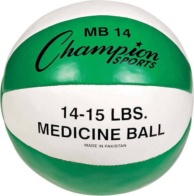 Champion Sports Leather Medicine Balls – Durable Weighted Balls for Strength, Core & Conditioning Training