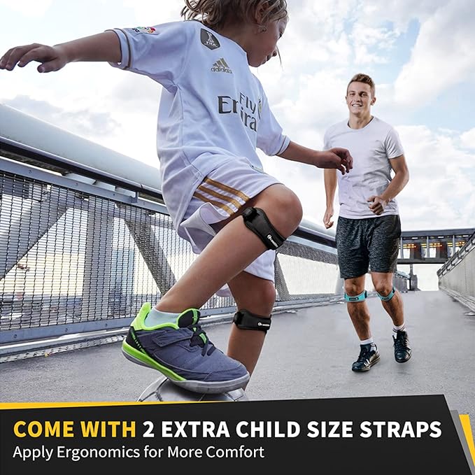 CAMBIVO Patellar Tendon Knee Straps 2 Pack with Extra Straps, Knee Brace for Women & Men, Patella Bands for Pain Relief, Osgood Schlatter, Runner's Knee, Jumper's Knee, Running, Basketball, Hiking
