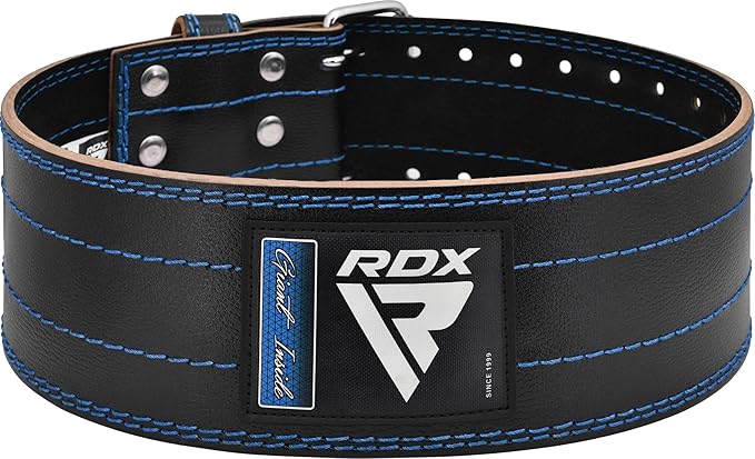 RDX Weight Lifting Belt for Men Women, IPL USPA Approved, 6mm Thick 100% Leather, 4” Powerlifting Back Support, Squat Deadlift Bodybuilding Exercise Fitness Gym Workout Strength Training up to 700 LBS