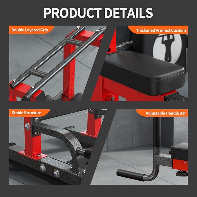 SogesHome Power Tower Pull Up Bar Dip Stand, 10 Adjustable Height Free Standing Assistive Trainer Dip Station, Multi-Function Strength Training Fitness Workout Station for Home Gym Fitness Equipment