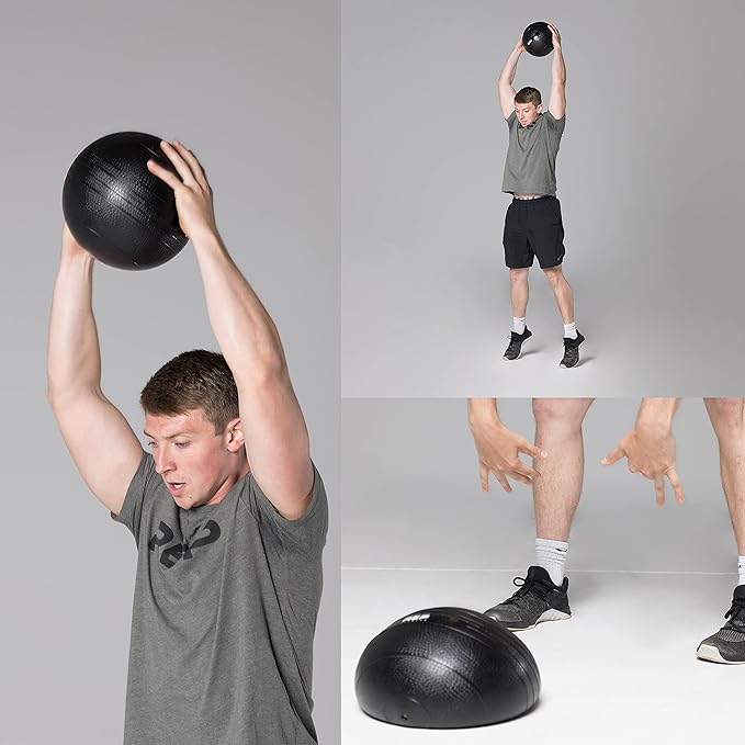 REP Weighted Slam Balls | 5 to 70 lb Options | Exercise and Fitness Balls for Strength Training, Soft Rubber Grip, Non-Bounce Medicine Ball | Cross Fit, Home Gym, Fitness, and Core Workouts | Black