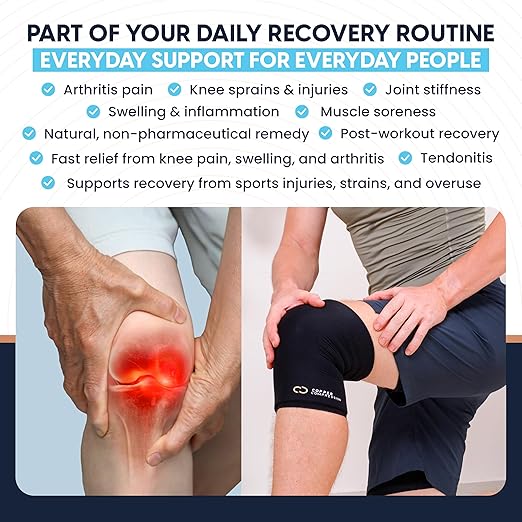 Copper Compression CopperFreeze™ Knee Sleeve Hot & Cold Therapy Support for Pain, Swelling, and Injury Recovery – 360° Copper Infused Relief for Knees and Joints