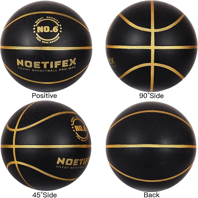 Upgraded 580g Weighted Silent Basketball, High-Density Quiet Indoor Training Ball with Gift Box, Real Bounce Soft Material, Ideal for Home & Apartment Dribbling Practice