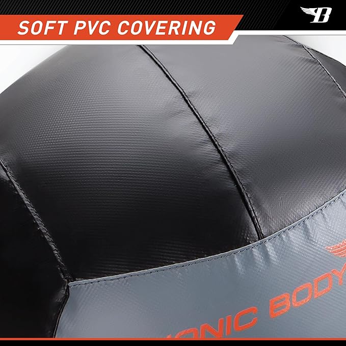 Bionic Body Soft Medicine Ball Weighted Slam Wall Ball for Cardio Workout and Core Training – Ideal for Squat, Lunge, and Partner Toss