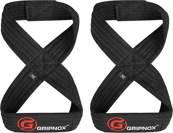 – Weight Lifting Straps Figure 8, Anti Slip Padded Wrist Support for Gym Workout Deadlift, Weightlifting, Powerlifting, Hand Bar Grip & Cross Training Strong Weightlifting Wrist Straps.