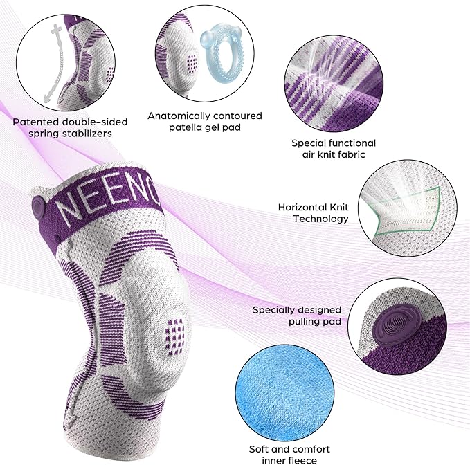 NEENCA Kids Knee Brace Sleeve, Youth Knee Compression Sleeve for Children - Boys & Girls. Child Knee Support with Patella Gel Pad & Side Stabilizers for Knee Pain, Sports, Outdoor - FSA/HSA Approved