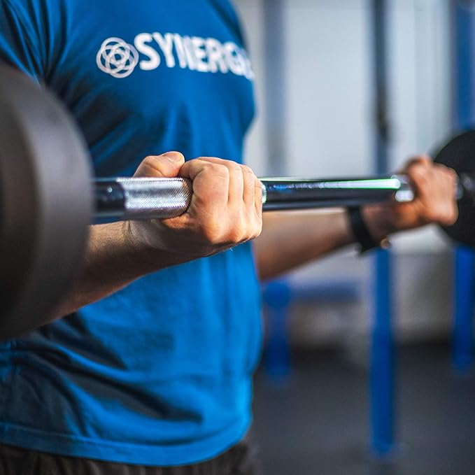 Synergee Fixed Barbell Pre Weighted Straight Steel Bar with Rubber Weights - Fixed Weight