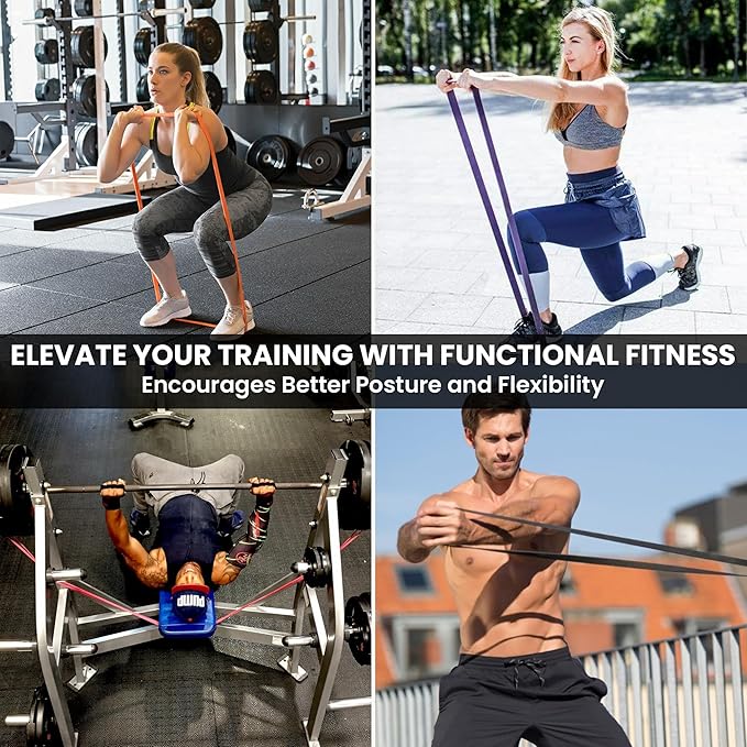 Rubberbanditz Combo Pull Up Assist Bands | Heavy Duty Resistance Exercise Bands for Powerlifting, Mobility, and Stretching | Resistance Bands for Working Out