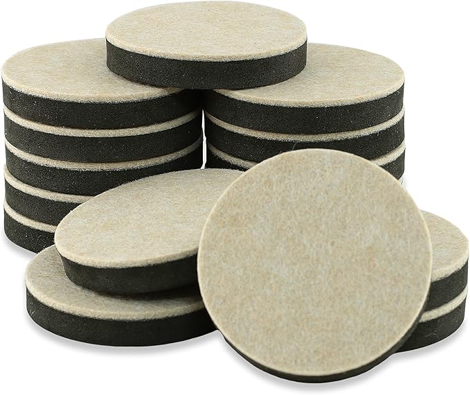 Smart Surface 8120 Hard Surface Reusable Furniture Felt Moving Sliders 2-1/2" Small Round 16-Pack in Resealable Bag