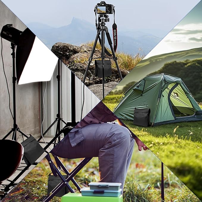 4 Pack Sandbags Weight Bags Designed for Photo Stands, Light Stand tripods, Photo Sets, Outdoor patios, pop up Tents, Umbrella Bases Fishing Chairs