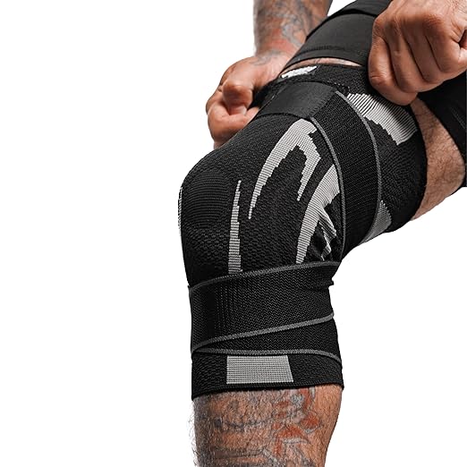 Anaconda Fightwear Knee Brace for Men and Women – Adjustable Knee Compression Sleeve with Gel Pad for Shock Absorption & Joint Support – Non-Slip Wrap for Athletic Training & Sports – X-Large
