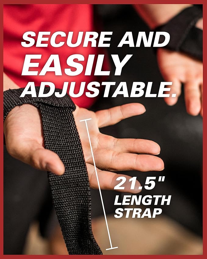 Harbinger Padded Cotton Lifting Straps with NeoTek Cushioned Wrist, 21.5 Inch Length, 1.5 Inch Width, Pair, Weightlifting Wrist Straps for Deadlifts and Strength Training