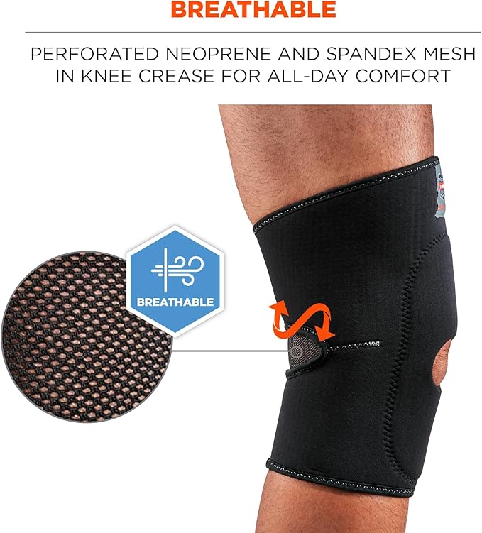 Ergodyne ProFlex 615 Knee Sleeve, Black, X-Large