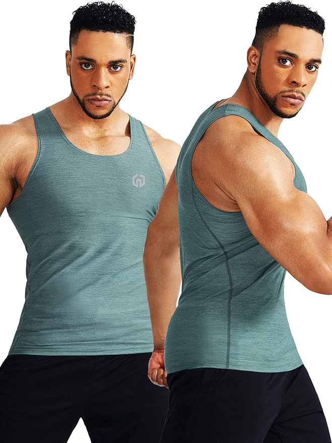 NELEUS Men's 3 Pack Athletic Compression Under Base Layer Sport Tank Top