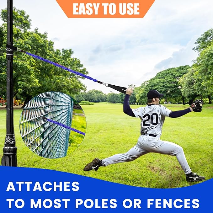 Baseball Resistance Trainer,Training Aid for Baseball Softball Pitchers,Interchangeable Grips to Build Arm Strength,Arm Bands for Baseball Players,Baseball Throwing Trainer,Great to Warm-Up