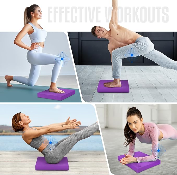 Yes4All Balance Pad, Nonslip TPE Foam Balance Pad with Upgraded Sizes - L, XL, XXL Balance Mat for Fitness, Yoga & Stability Training - Multicolor Options