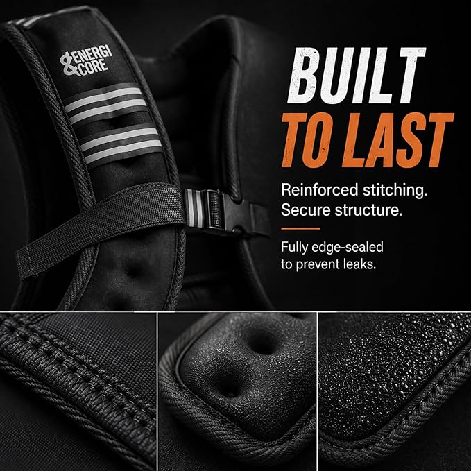 Weighted Vest for Women & Men – Adjustable Fit Workout Vest for Walking, Running, Cardio & HIIT | Fixed Weight Design, Breathable & No-Bounce | ENERGI CORE Fitness Gear