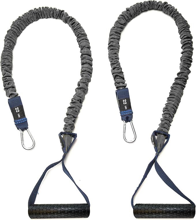 Resistance Cords - Cross Anchored Shoulder Exercise Bands - Ideal for Dynamic Warmups and Physical Rehab - One Pair of Cords - 4KOR Fitness