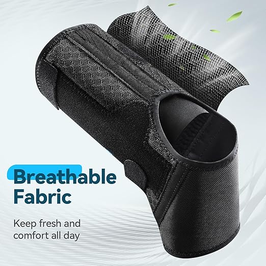 AGPTEK Ankle Brace for Women Men, Adjustable Lace-Up Ankle Support with Removable Splints for Sprained Ankle, Injury Recovery, Ankle Stabilizer Wrap for Basketball Volleyball Sports, Blue, M