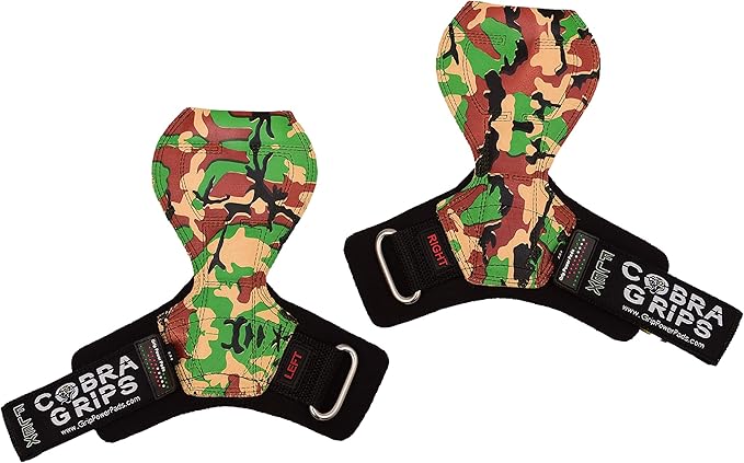 Cobra Grips Flex Model Weight Lifting Gloves Heavy Duty Straps Alternative Power Lifting Hooks for Deadlifts with Padded Wrist Wrap Support Bodybuilding
