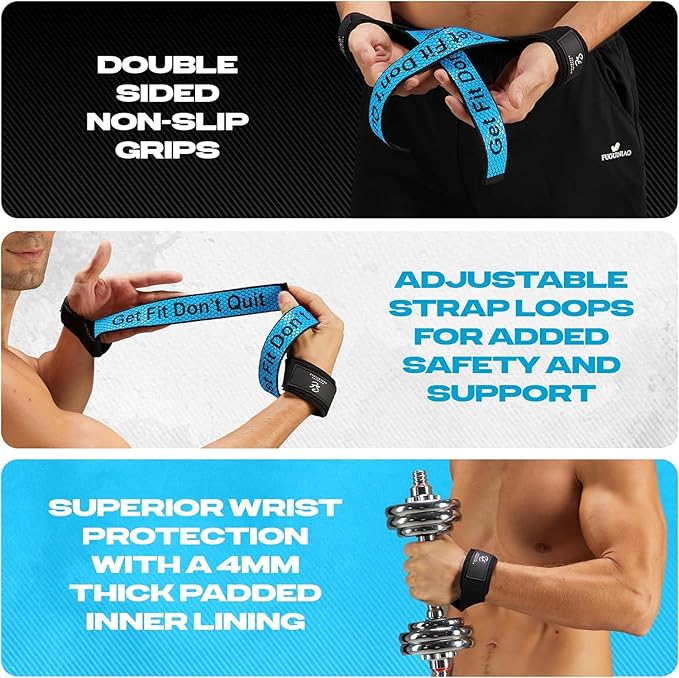 Special Essentials Wrist Straps for Weightlifting and Weightlifting Wrist Wraps for Men & Women (2 Pair Bundle) Premium Padded Neoprene - Gym Lifting Straps