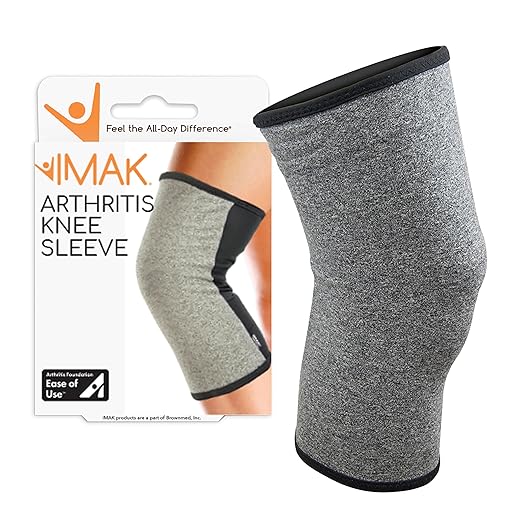 IMAK Brownmed Compression Arthritis Knee Sleeve - Knee Support Brace for Joint Pain, Circulation & Swelling Relief - Large