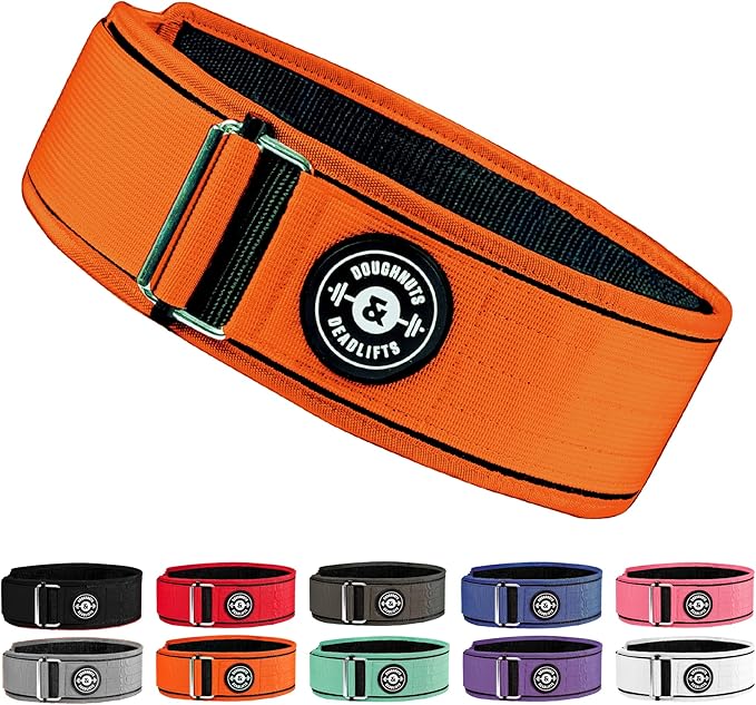 Weight Lifting Belt for Squats, Weightlifting Belt for Deadlifts - 4in Back Support for Bodybuilding | Powerlifting, Locking Metal Buckle, Weight Lifting Belts for Men - Quick Locking