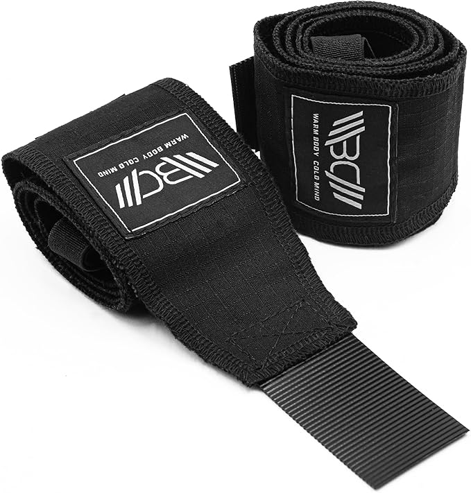 WARM BODY COLD MIND - Premium Cotton Weight Lifting Wrist Wraps for Cross Training, Powerlifting, Deadlift, Weightlifting, Gym, Wrist Straps, Workout, Fitness, Heavy-Duty Support with Thumb Loop