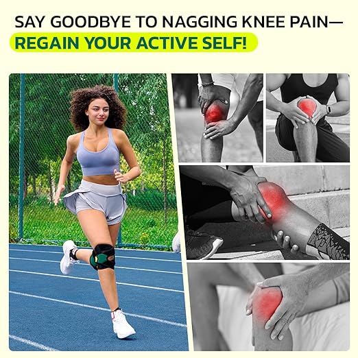 aoFIT Knee Brace for Men Women Knee Pain Meniscus Tear Arthritis Patella Dislocation Best Osteoarthritis Adjustable Compression with Memory Stabilizers for ACL MCL Breathable for Injury Recovery XL