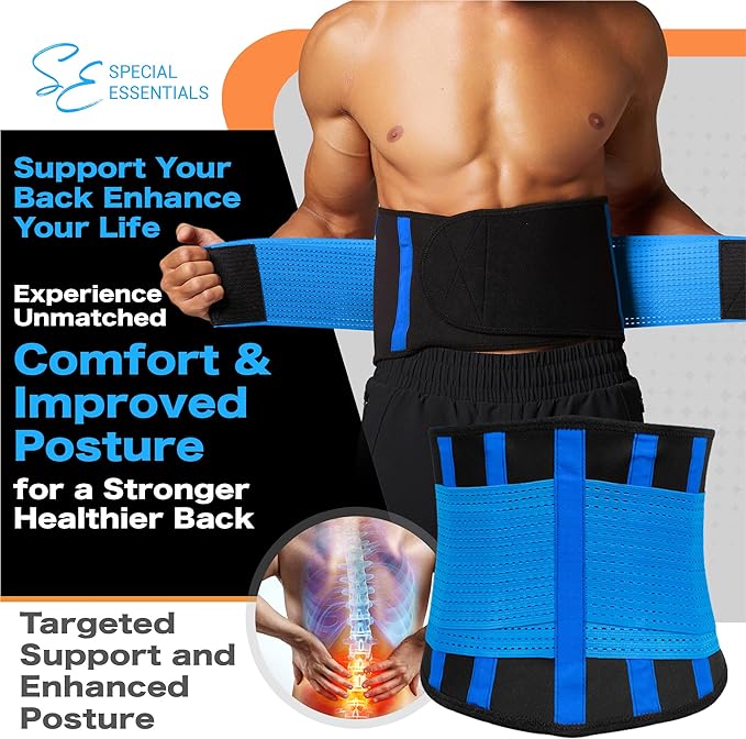 Special Essentials Waist Trainer for Women & Men Adjustable Sweat Band Waist Trimmer For Core Stability & Training Workouts