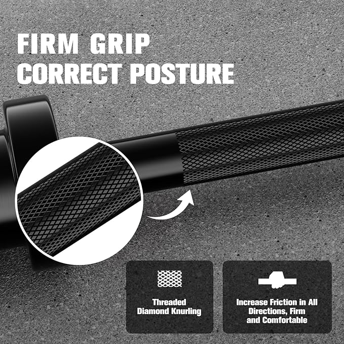 RitFit Barbell Weight Set - 4/6FT Olympic Barbell with Weight Plates (55-115LB Total) - Weightlifting Equipment for Squats, Curls, Deadlifts, Presses, Hip Thrusts