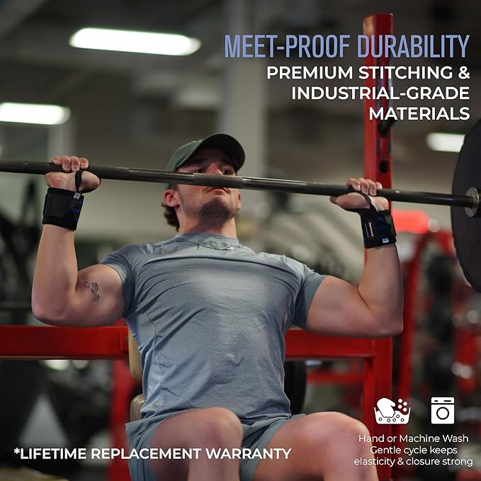 Rip Toned Wrist Wraps for Weightlifting – USPA & USAPL Approved 18" Wrist Straps for Powerlifting – Adjustable, Durable Gym Wraps with Thumb Loop – Maximum Support for Men & Women