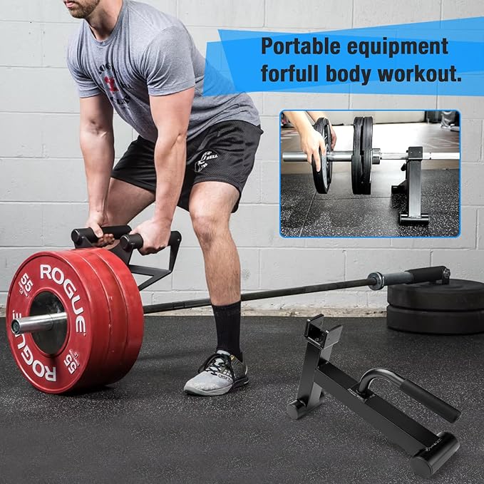 T Bar Row Landmine Attachment for 2" Olympic Bars, Heavy-Duty Steel, 360° Swivel, Workout Home Gym Equipment