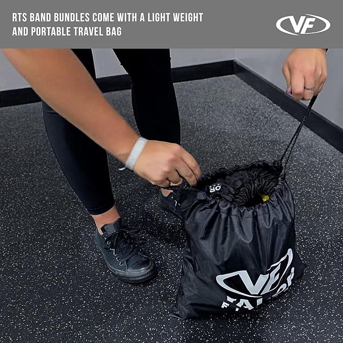 Valor Fitness Resistance Bands - 5lb to 25lbs - Carabiners Attached & 2 Bands per Weight Option with Handles– Sheath Covered - Strength Training New Compact 39" Design - Wall Door Rack Mount Options