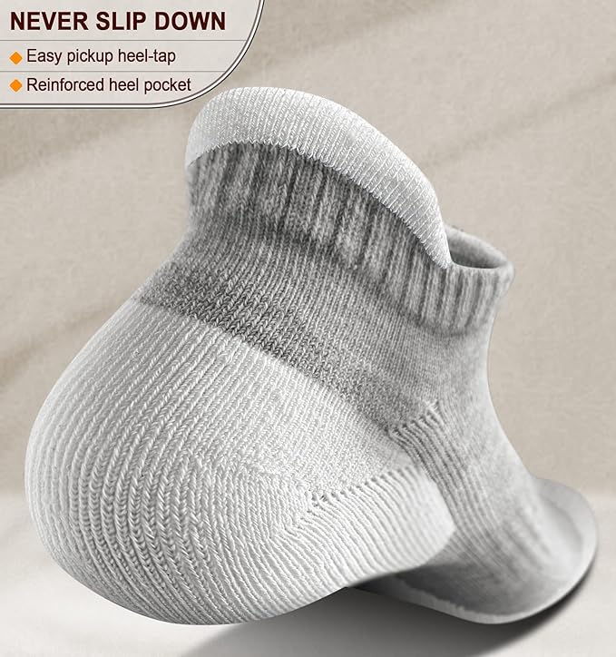 BULLIANT Men Running Socks,Active Ankle Socks No Show For Men With Cushioned Footbed Arch Support Breathable Wicking