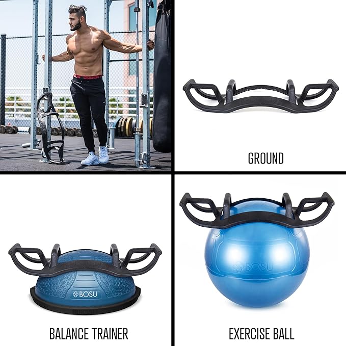 BOSU Helm Push Up Bar, Portable Pushup Exercise Equipment for Home Gym Training, Core, Abs and Upper Body Strength Workouts