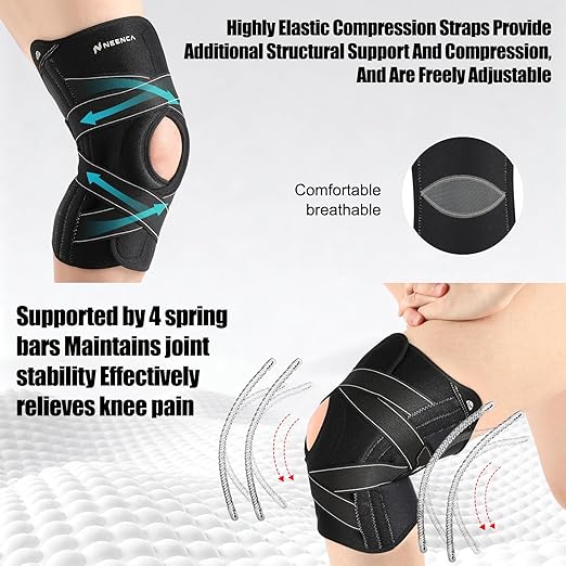 NEENCA Knee Brace for Women & Men, Compression Knee Support with X-Straps Design - ACL, MCL, PCL, Meniscus Tear & Arthritis Pain Relief - Stabilizing Joint with Side Stabilizers & Patella Gel Pads