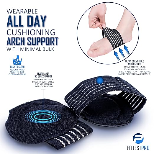 Plantar Fasciitis Foot Pain Relief 14-Piece Kit – Premium Planter Fasciitis Support, Gel Heel Spur & Therapy Wraps, Compression Socks, Foot Sleeves, Arch Supports, Heel Cushion Inserts & Heel Grips