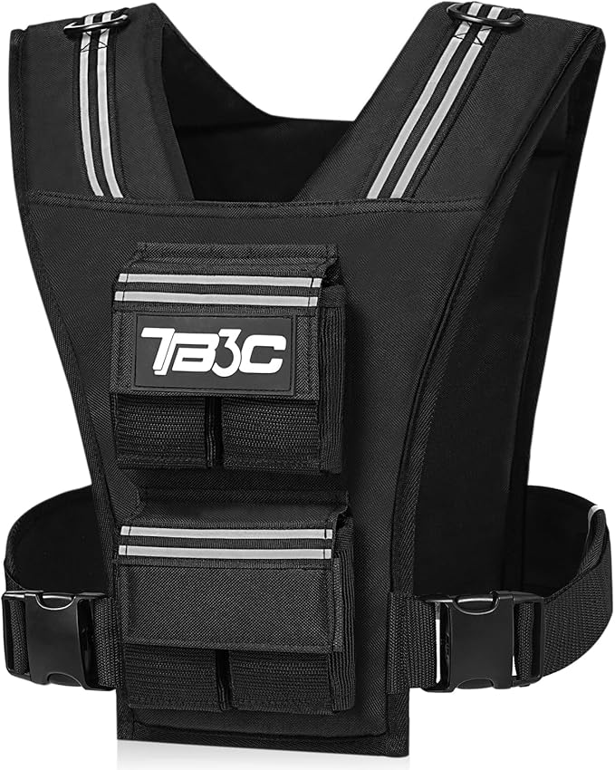 Adjustable Weighted Vest Men and Women 19lbs/ 30lbs/ 40lbs Weights with Reflective Stripe, Weight Vest Woman Workout Vest for Strength Training,Running & Walking