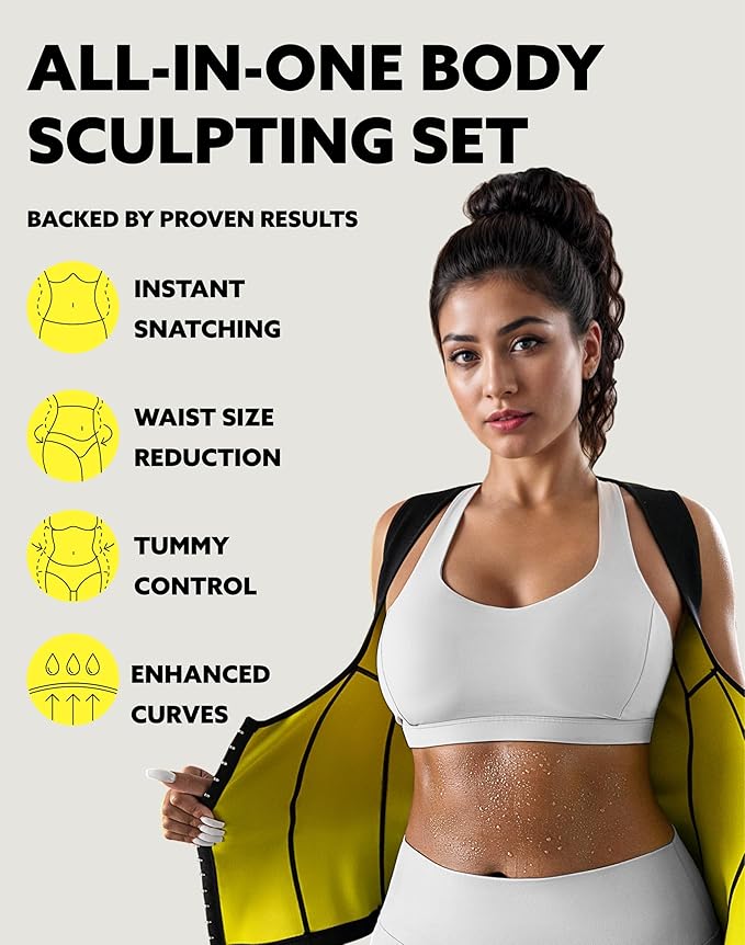 HOT SHAPERS Cami Waist Cincher & Waist Trainer – Hourglass Essentials Neoprene Sweat Vest for Body Sculpting & Core Support