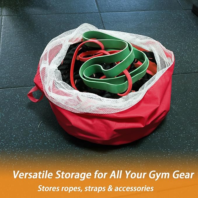 J Bryant Extra Large Battle Rope Storage Bag – Heavy-Duty Carry Sack for Training Ropes, Jump Ropes & Gym Accessories