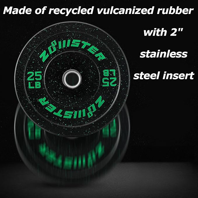 Bumper Weight Plate Olympic Plate Hi-Temp Bumper Weight Plate with Steel Insert Strength Training Weight Lifting Plate